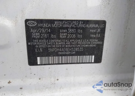 2014 Hyundai Elantra Se из США, поврежденный, VIN 5NPDH4AE6EH528535